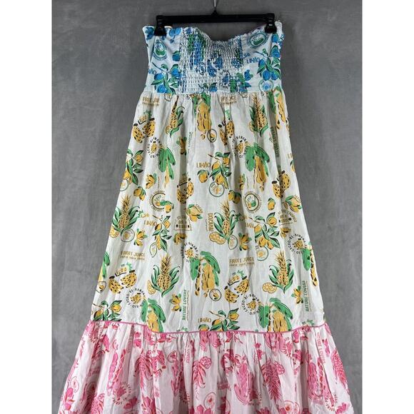 New Anthropologie Farm Rio Tiered Cutout Cover-Up Midi Dress Size Large - Picture 5 of 9